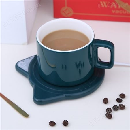 陶瓷杯子带盖带勺 咖啡杯 大容量马克杯55度恒温杯广告礼品杯定制
