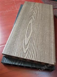 德晟户外露台塑木地板料 圆孔 方孔 带木纹 高密度 防水防潮