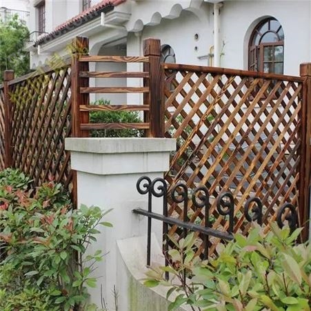 院墙护栏 防腐木围栏 菜园实木栅栏 可定制加工