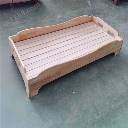 幼儿园午睡床 实木可折叠 单人加厚小学生午托小床 专用幼儿床