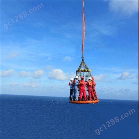 立柱式载人穿梭吊笼HYL-6HYL-8海上抢险编织吊篮移动救援吊台继开