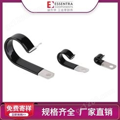 ESSENTRA益升华 卡扣卡子电缆电线PVC乙烯基涂层NE铝线夹