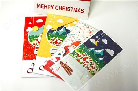 元通印刷 圣诞贺卡 定制设计 节日主题卡片 纸质