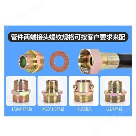 BNG防爆挠性管连接管橡胶型软管DN15穿线管4分6分1寸