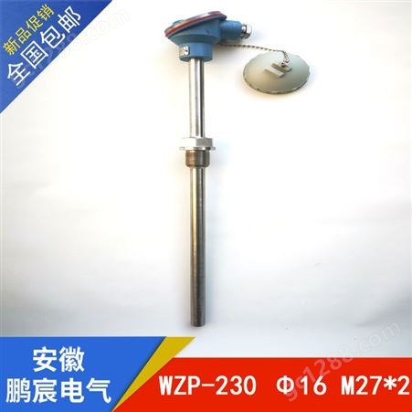 WZP-230装配热电阻 M27*2螺纹 Pt100温度传感器