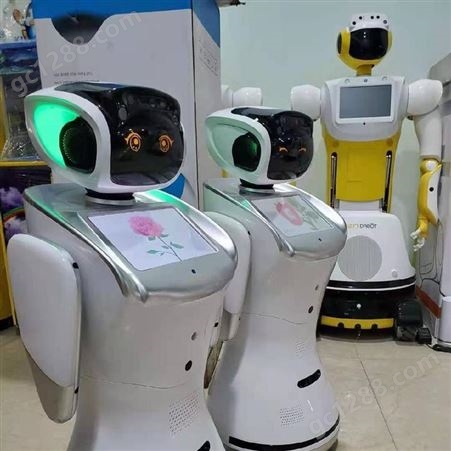 多功能多媒体教学教育机器人 迎宾名店酒店餐厅企业广告宣传视频机器人