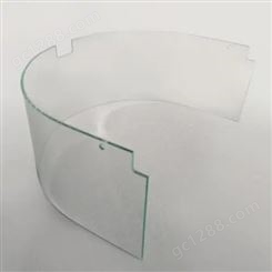 玻璃深加工厂家生产异形弧形开缺钻孔点菜柜面罩玻璃柜面板定制
