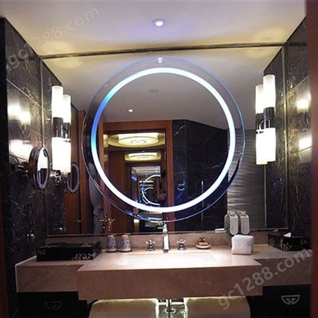 BAGEN 带灯浴室防雾镜  智能浴室镜定制设计 星级酒店别墅大宅使用