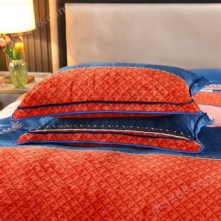 冬季加绒床上四件套 牛奶绒床单被套冬天床上用品