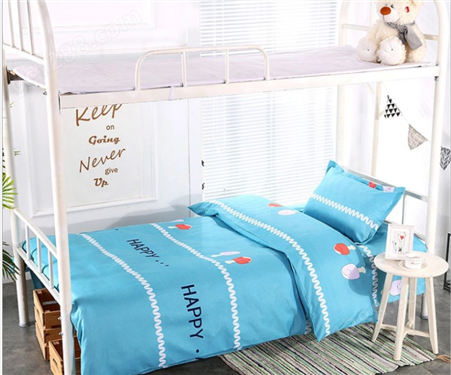 学生三件套床上用品 纯棉床单被罩枕套 环保印染上下铺
