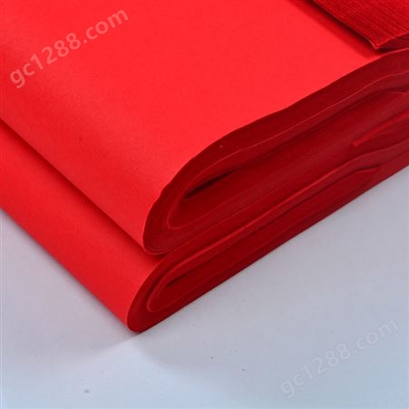四尺大红色宣双面红剪纸专用纸刻纸 安徽书法春联宣纸 玉檀轩