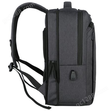 白沟双肩包定制LOGO大容量商务电脑背包可扩容防水USB双肩书包