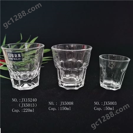 JX5008玻璃水杯 四川水杯批发 规格 容量不等