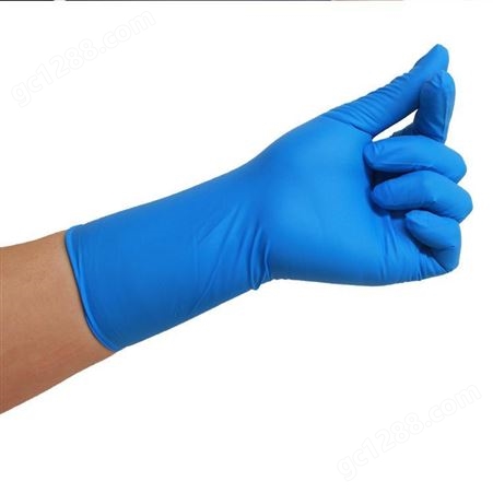 SHUR-LIFE12寸丁腈手套蓝色一次性纯丁晴手套蓝色丁腈橡胶可出口