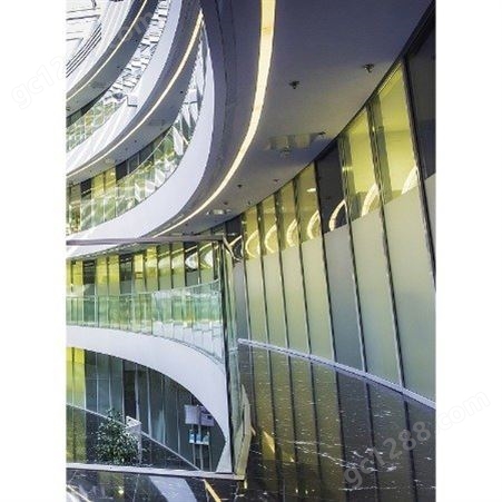北京建安圆弧异形钢化玻璃家居商场玻璃幕墙