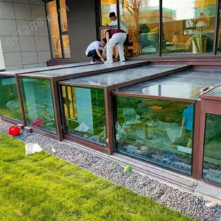 北京建安钢化玻璃防晒阳光房夹胶雨棚