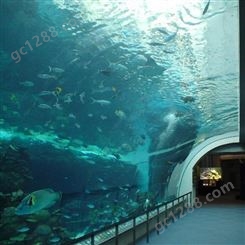 亚克力海底隧道安装 大型亚克力鱼缸定做 海洋主题餐厅设计施工