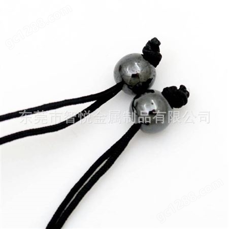 DIY黑色编织绳手环混搭8mm磁铁石圆形简约手串颜色跟客户要求订购