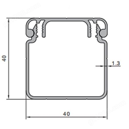 厂家供应40*40铝合金线槽 大型工业用铝型材线槽 铝合金型材