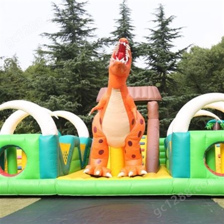 捷迈 主题充气城堡侏罗纪公园室外大型蹦蹦床儿童游乐设备 租赁