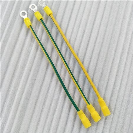 防静电跨接线 黄绿电缆桥架接地线 耐高温铜编织线设备保护线