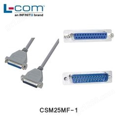 L-COM CSM25MF-1 经济型模制D-Sub 线缆 DB25 公头 / DB25 母头